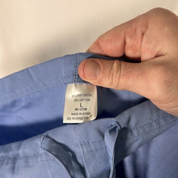 New Dickies Scrub Pants Men's Large Blue Pull On Drawstring Rear Pocket - Picture 10 of 10